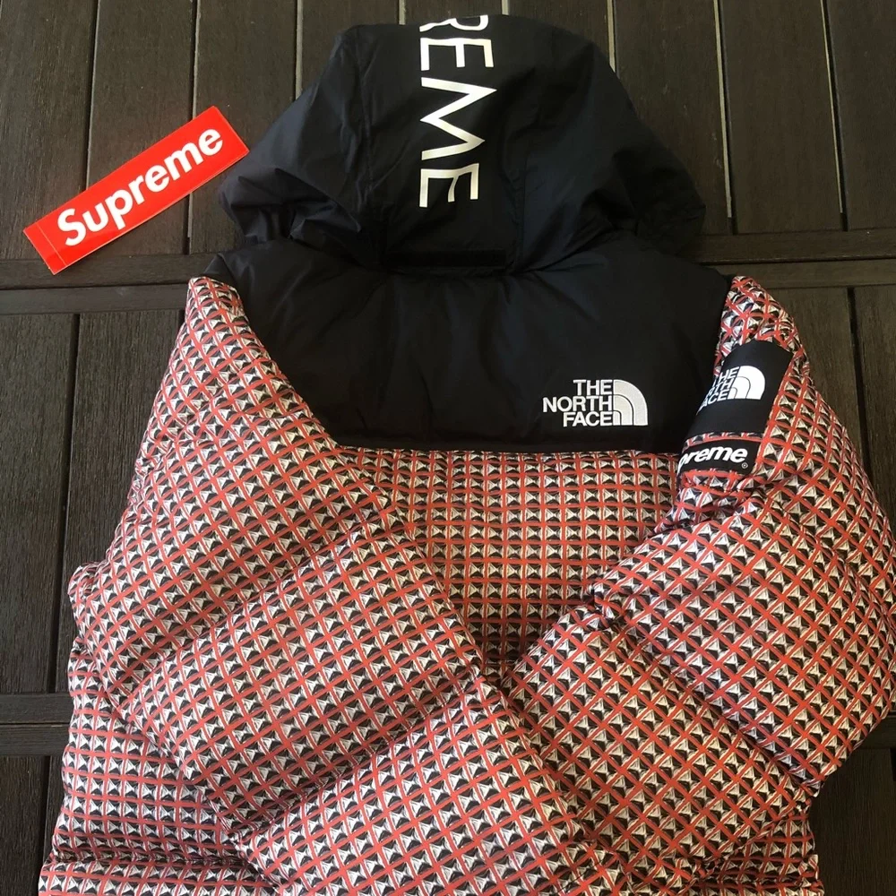 🛑SOLD🛑SUPREME x The North Face 🔥 TNF Studded Nuptse Jacket - Picture 6 of 12